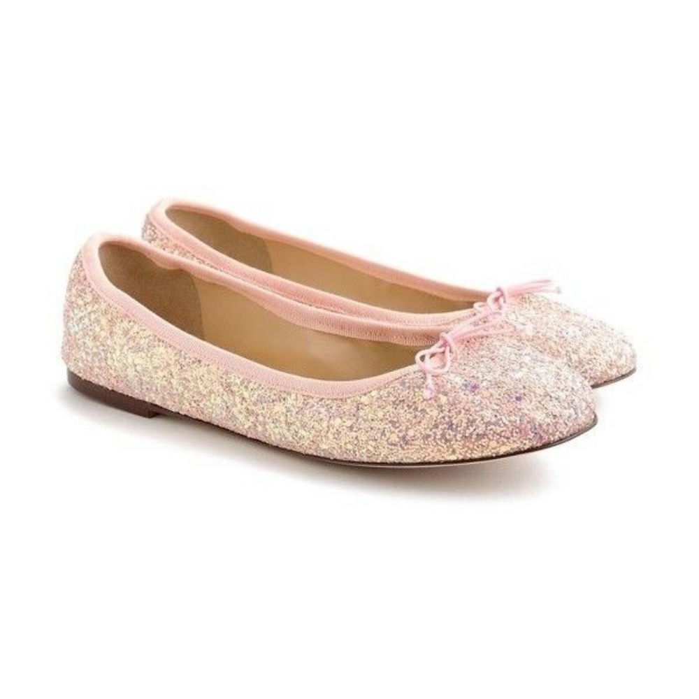 NWOT! J.CREW glittery classic ballet flats